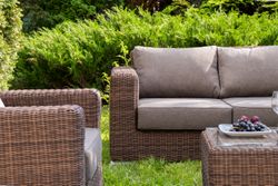 "Боно" лаунж-зона из искусственного ротанга, цвет коричневый