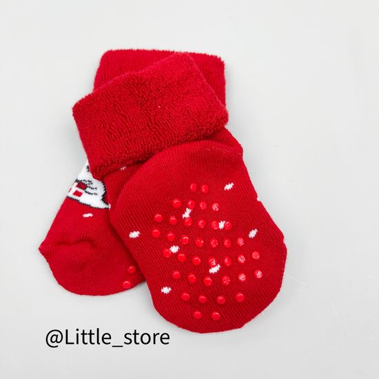 Носочки новогодние махровые "Оленята", с антискользящим покрытием