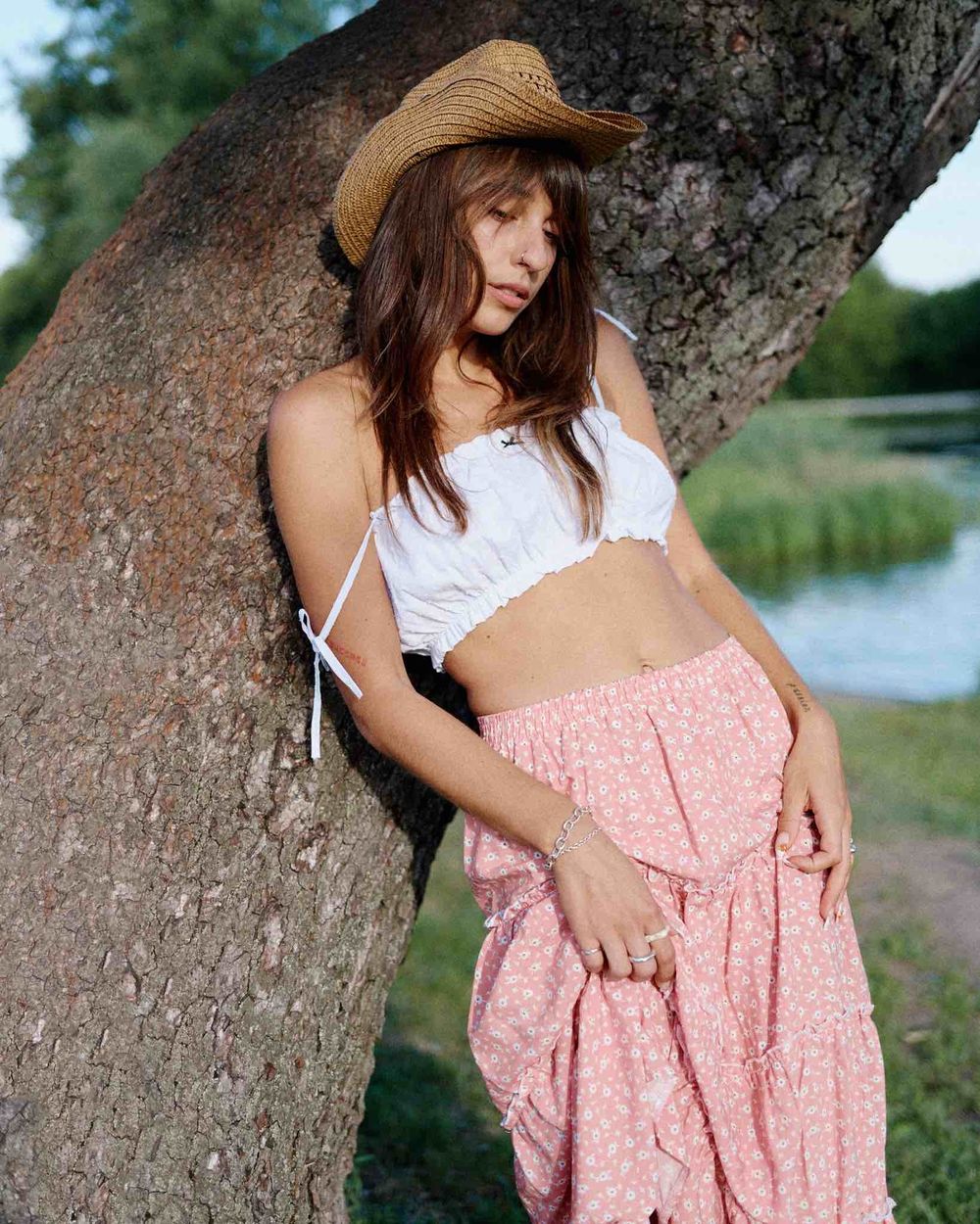 Купить Юбка One Two Long Tiered Pink Flower Юбка One Two Long Tiered Pink Flower