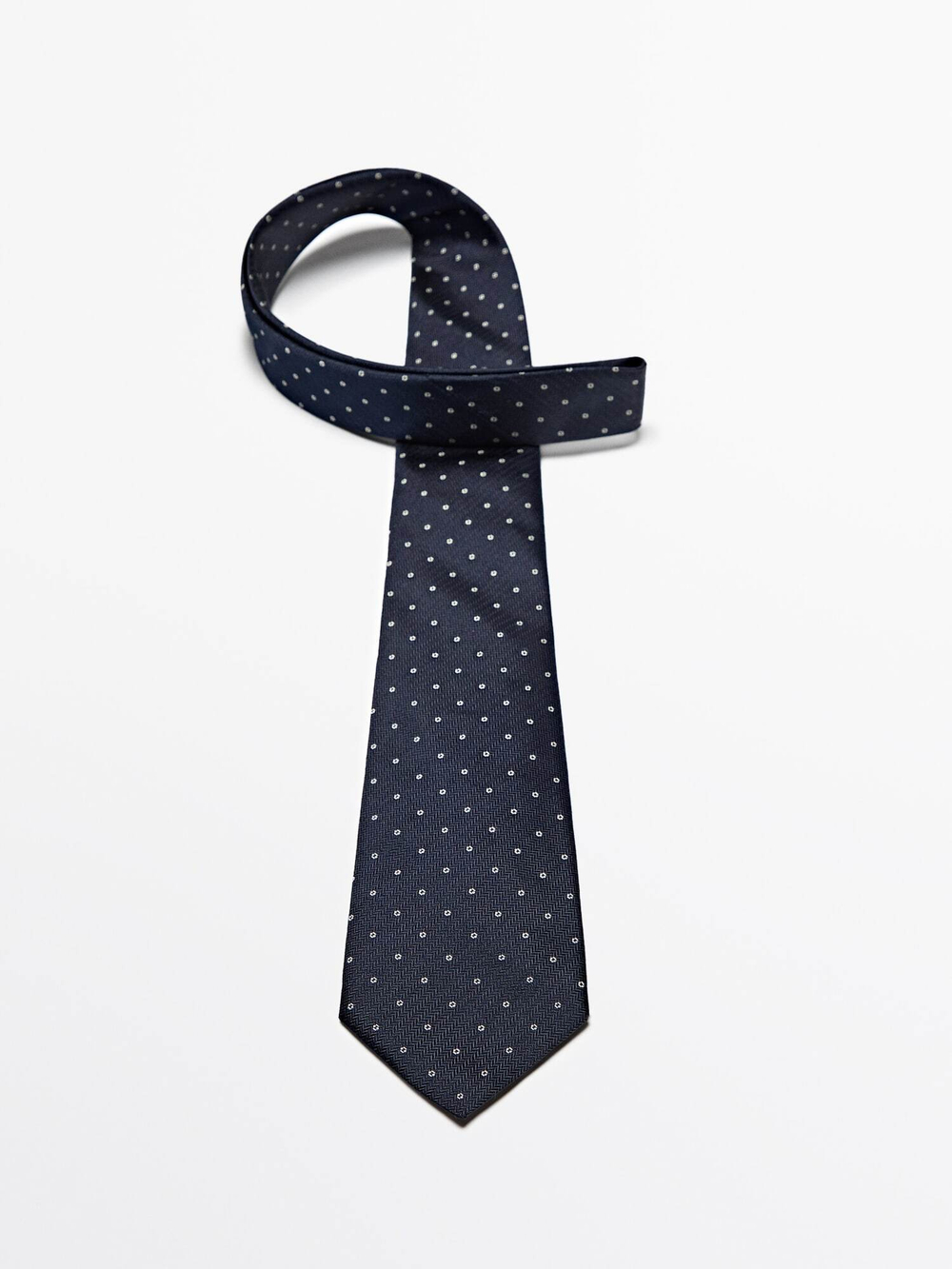 Massimo Dutti Галстук из 100% шелка,  синий