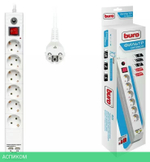 Сетевой фильтр Buro BU-SP3-USB-2A-W белый