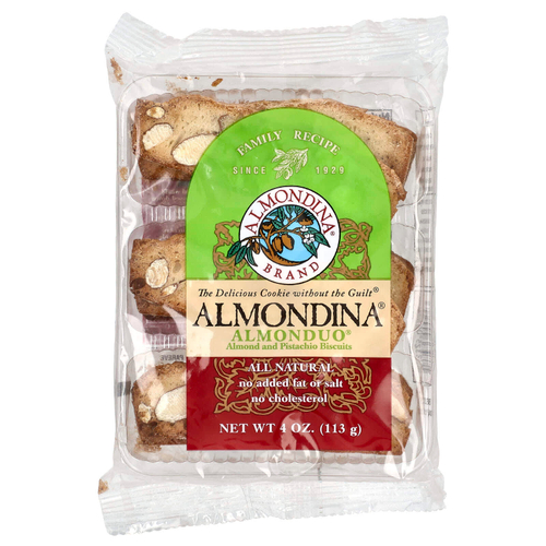 Almondina, Almonduo, миндальное и фисташковое печенье, 113 г (4 унции)
