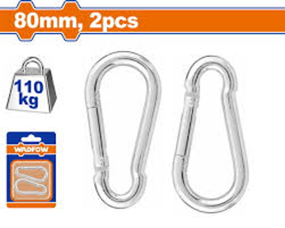 Набор карабинов WADFOW WQL2K04 2 шт. 80 мм