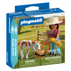 Игровой набор Playmobil 72026 «Ковбойка с жеребёнком» набор из 2 фигурок 72026 — фото 1
