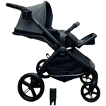 модульная коляска 3в1 Luxmom 92 , автолюлька /темно-серый цвет