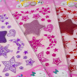 Наклейки-стразы Alingar, акриловые, "Звездное небо", красный, розовый, фиолетовый, пакет с европодвесом