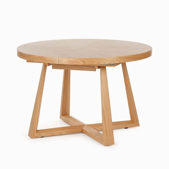 Обеденный стол Brave диаметр 120/160 круглый, деревянный, раздвижной 