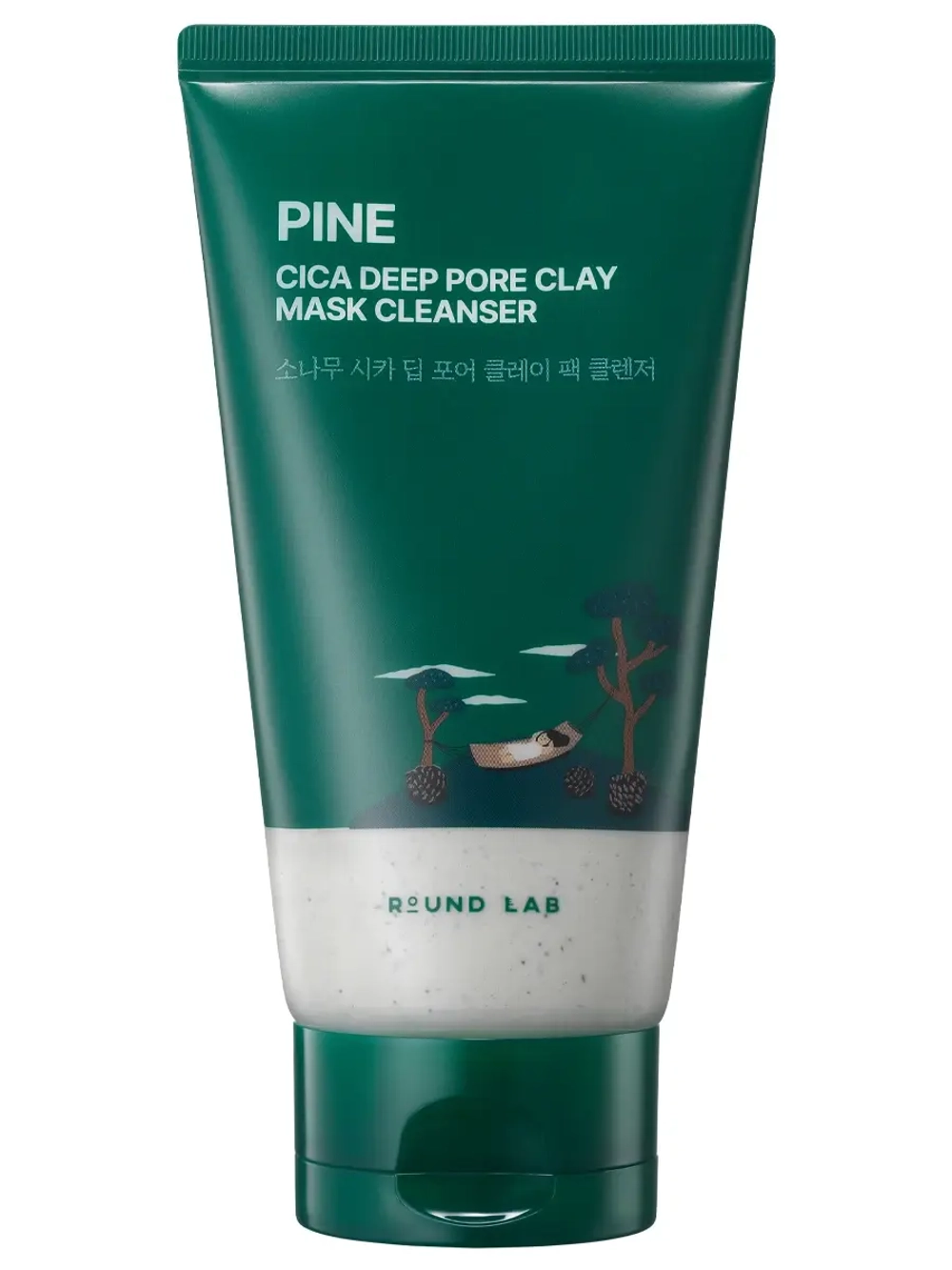 Round Lab Очищающая маска-пенка с экстрактом сосны и центеллы Cica Deep Pore Clay Mask Cleanser 150 мл