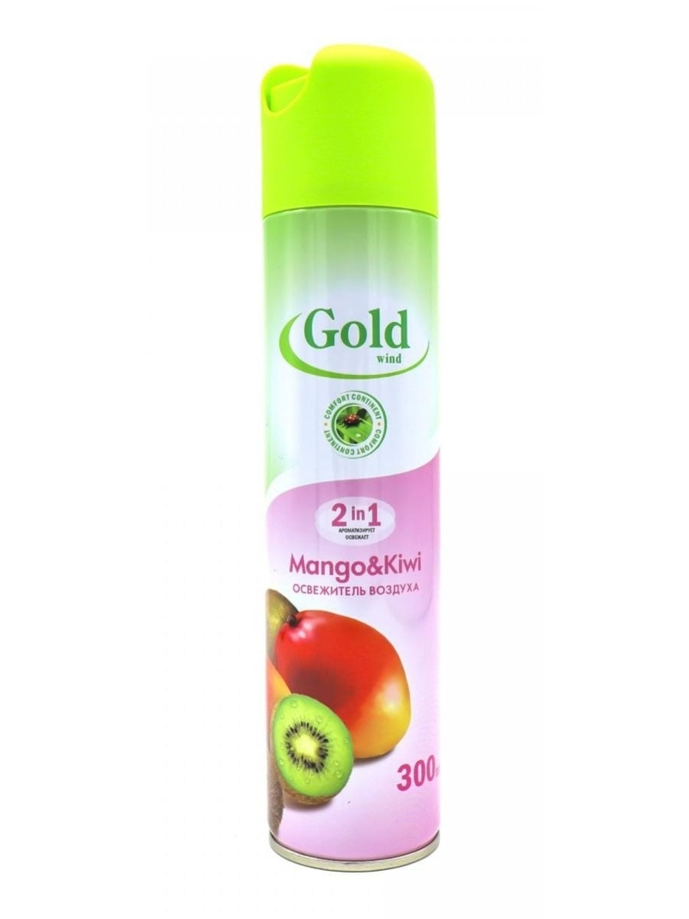 ОСВЕЖИТЕЛЬ ВОЗДУХА GOLD WIND MANGO & KIWI 300МЛ