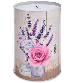 BX-217/1 Металлическая копилка «Цветы»