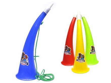 Дудка для болельщика со шнурком. Диаметр раструба 7 см. :DU-NJ-M