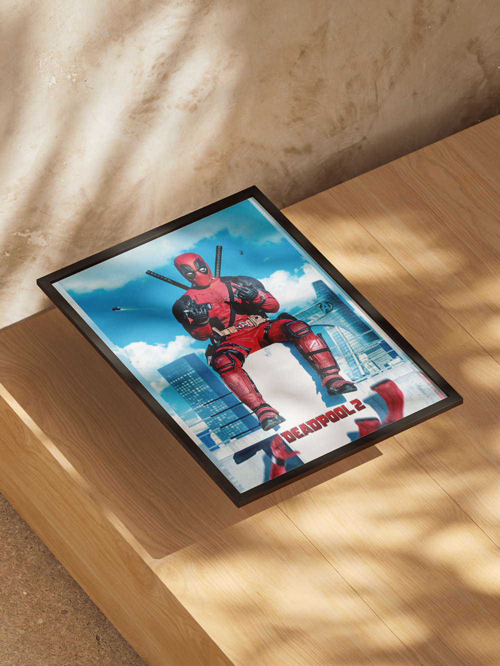 Постер плакат Показывает Средний Палец Deadpool Дэдпул