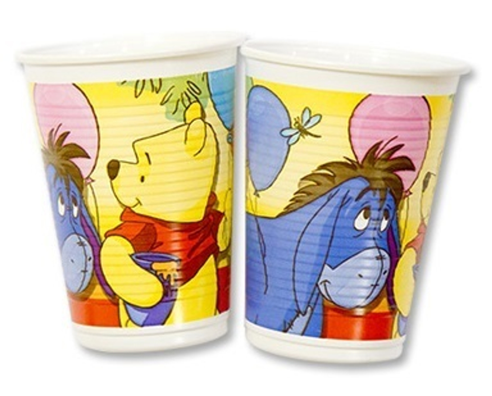 Распродажа Стакан пластик Винни пух и друзья 200 мл. 8 шт.