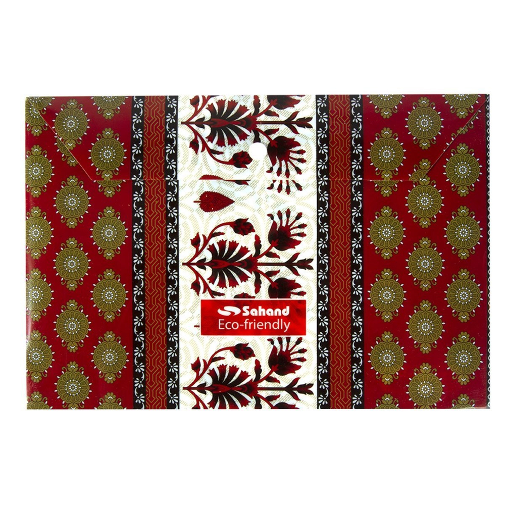 Папка-конверт на кнопке, Sahand, A4 220х320 мм, 180 мкм, пластик, с рисунком, "Classic", ассотри