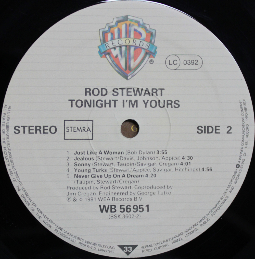 Rod Stewart / Tonight I'm Yours (LP)