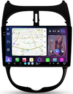 Магнитола для Peugeot 206 1998-2012 - FarCar GX778M монитор 9.5" 2K QLED на Android 14, TS20, 6+128Гб, CarPlay, 4G SIM-слот