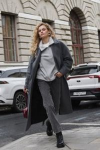 Олимпийка с контрастными окантовками и утяжкой "Серая" женская