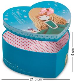 WG-69-B Набор коробок из 3шт «Сердце» цв.голубой