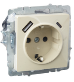 Розетка с заземлением  IEK BR-R14-16-U22-018-K10