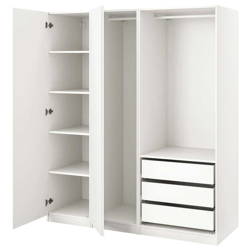 Распашной шкаф PAX VIKANES IKEA (белый)  230*60*240