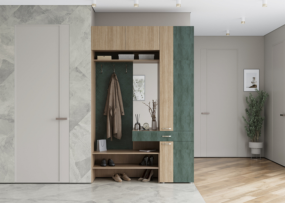 Прихожая с пеналом и антресолью "ЕВА" (Правая/Левая)