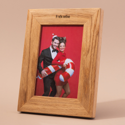Рамка для фото деревянная с гравировкой и фото