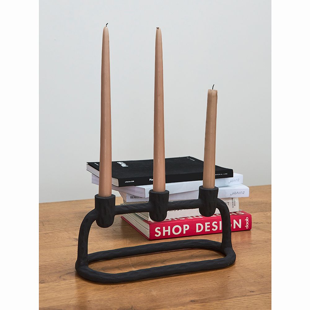 Подсвечник Stery, 14 см, черный