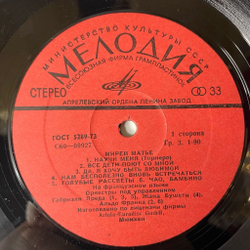 Винтажная виниловая пластинка LP Мирей Матье Mireille Mathieu (СССР 1980) Умереть От Любви