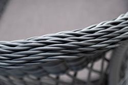 "Амароне" обеденная группа из искусственного ротанга на 6 персон, цвет графит