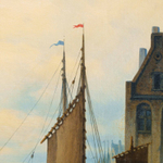 Картина  «Вид портового города / ANSICHT EINER HAFENSTADT»