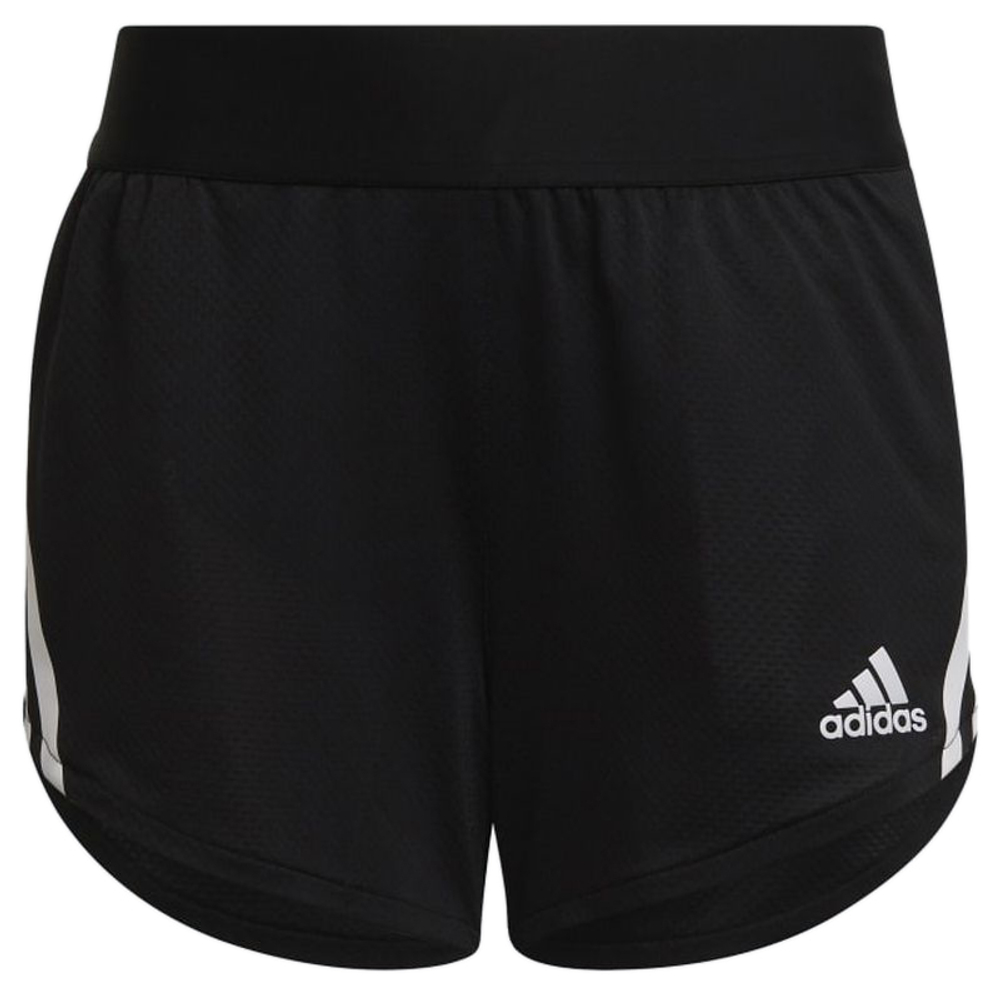 Шорты для девочки теннисные Adidas Aeroready Training 3-Stripes Knit Shorts - black/white