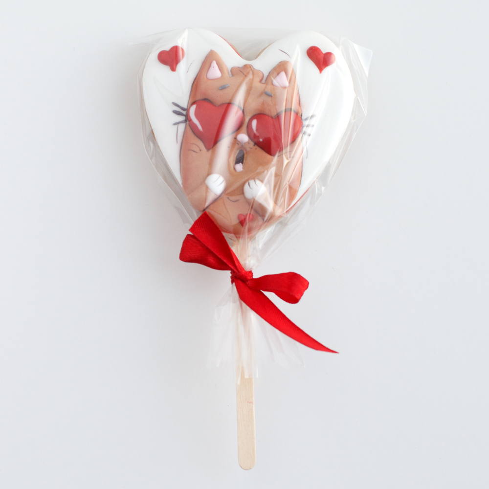 Пряник "Сердечко на палочке"