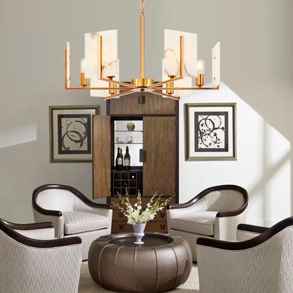 Люстра Marble Square Chandelier By Imperiumloft