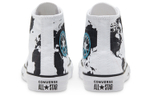 Big Boy Converse Chuck Taylor All Star World Map retro non-slip High-top children's canvas shoes black and white