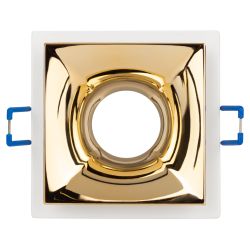 Встраиваемый светильник декоративный ЭРА KL102 WH/GD MR16 GU5.3 белый золото | Декоративные встраиваемые светильники