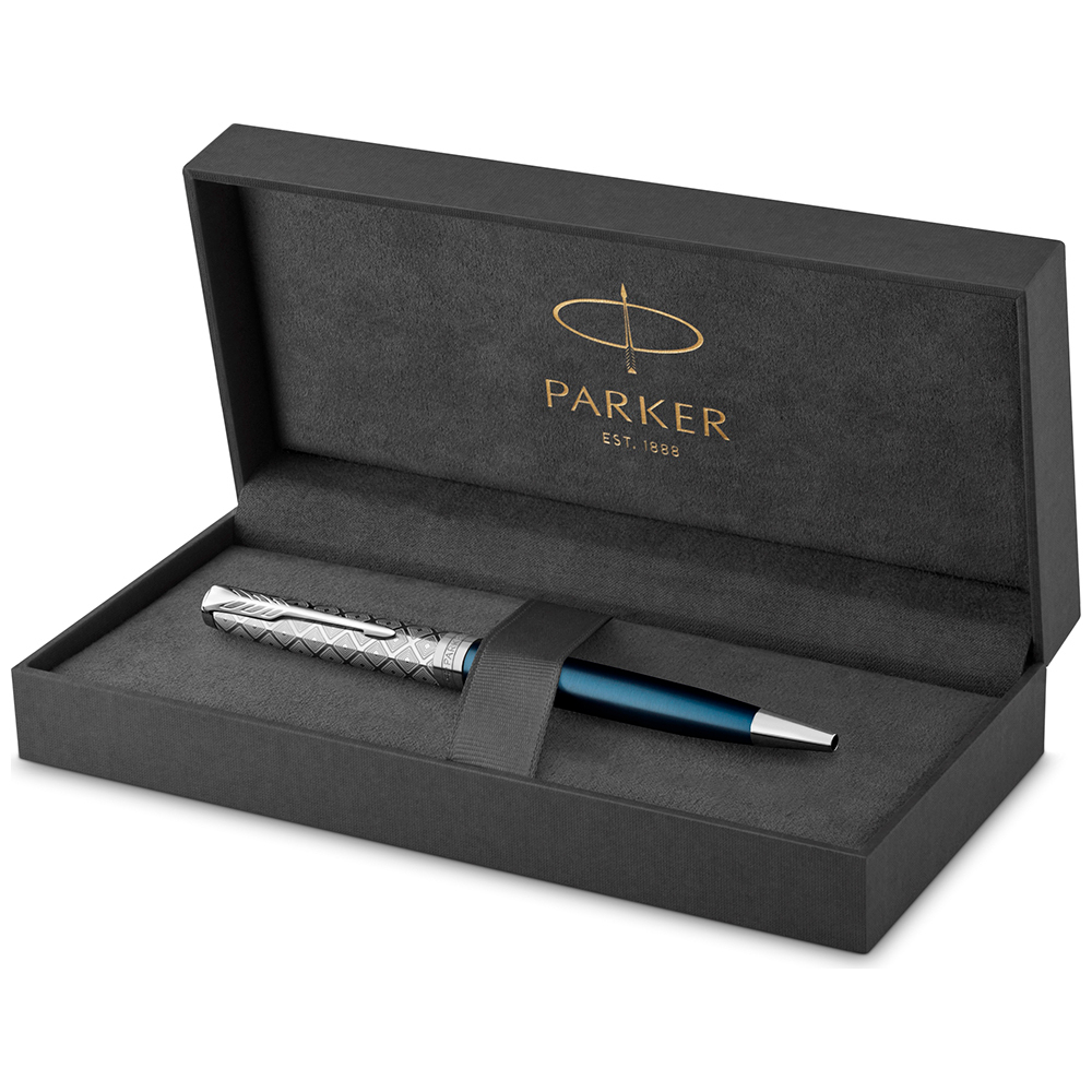 Parker Sonnet Premium - Metal Blue CT, шариковая ручка, M