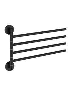 Держатель для полотенец STWORKI Киркенес S45361BK матовый черный