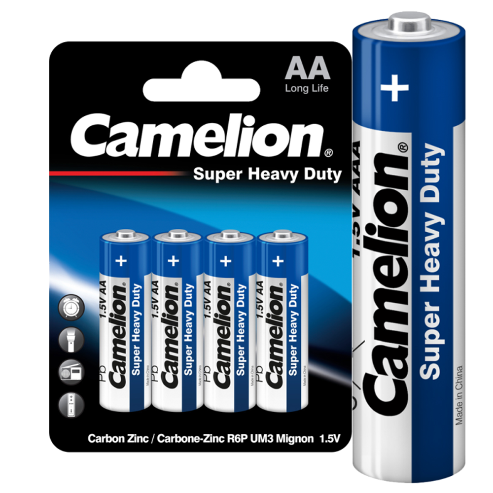 Элемент питания солевой AA/R6 R6P-BP4B BL-4 син. (блист.4шт) Camelion 3215