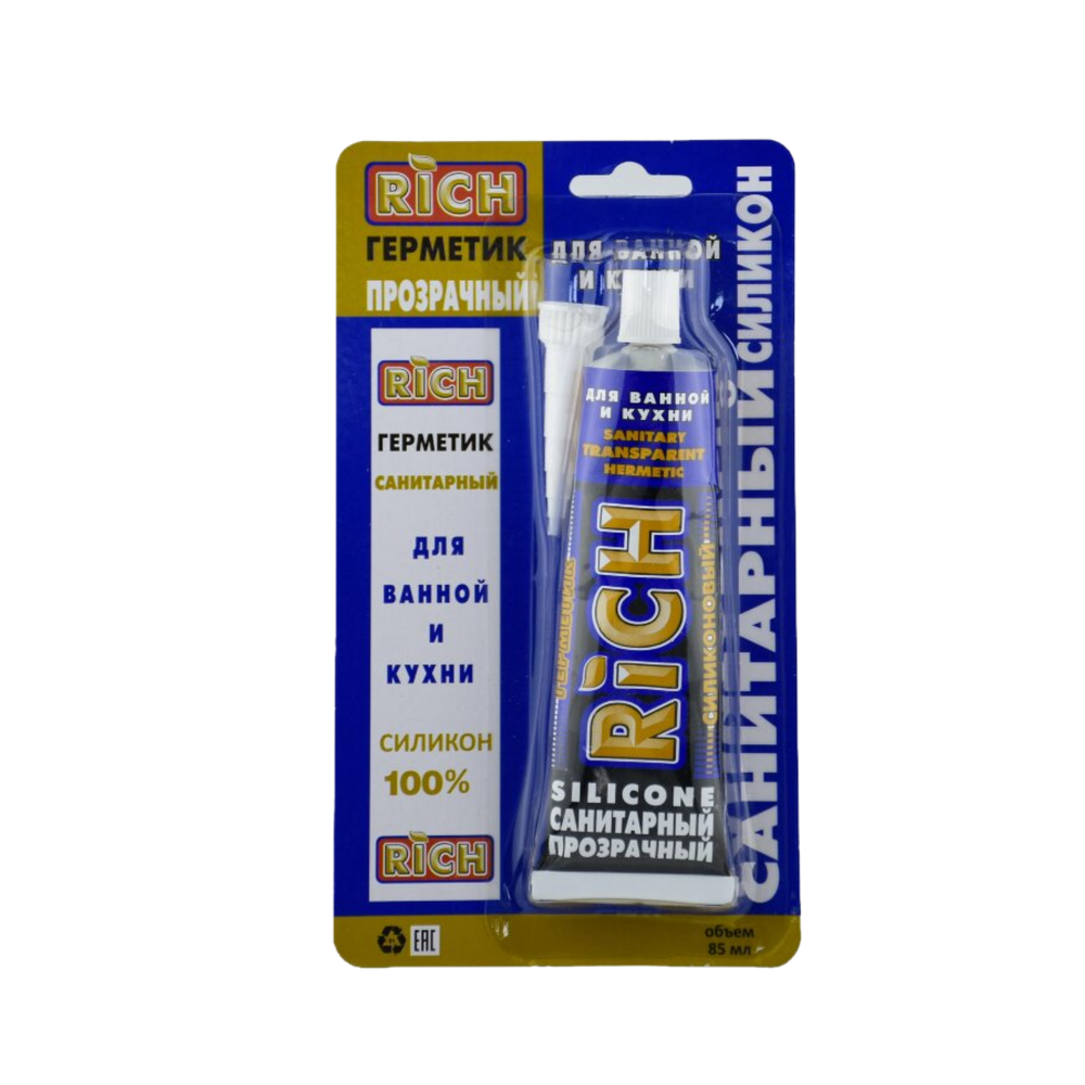 Герметик санитарный RICH прозрачный тюбик 85 мл