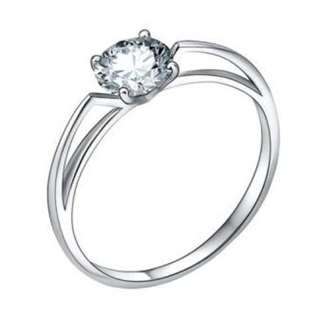 Кольцо из серебра с фианитами