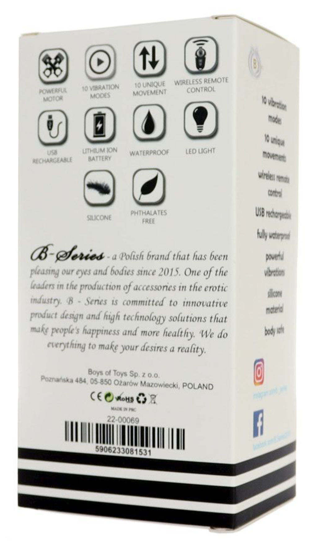 Черный массажер простаты с вибрацей и возвратно-поступательными движениями (Цвет: черный)