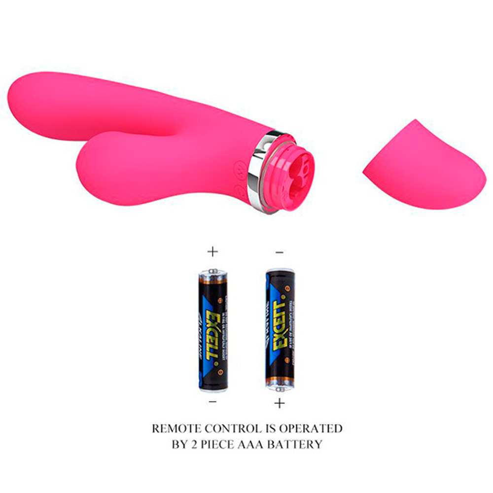 Розовый вибратор с вакуумной стимуляцией клитора 20,4см Pretty Love Willow BI-014916