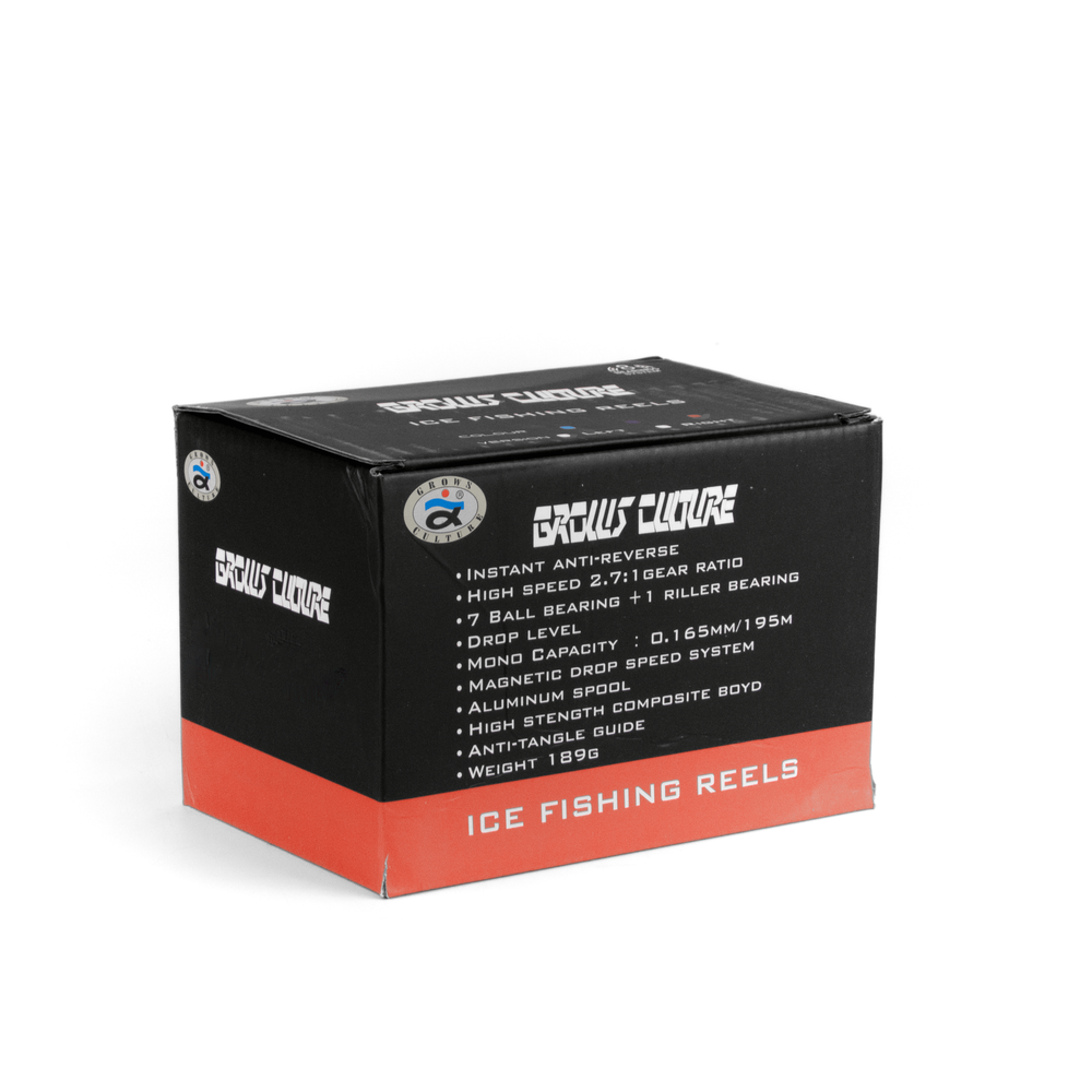 Катушка зимняя Grows Culture, Красный, L (7+1BB, мет. шпуля)