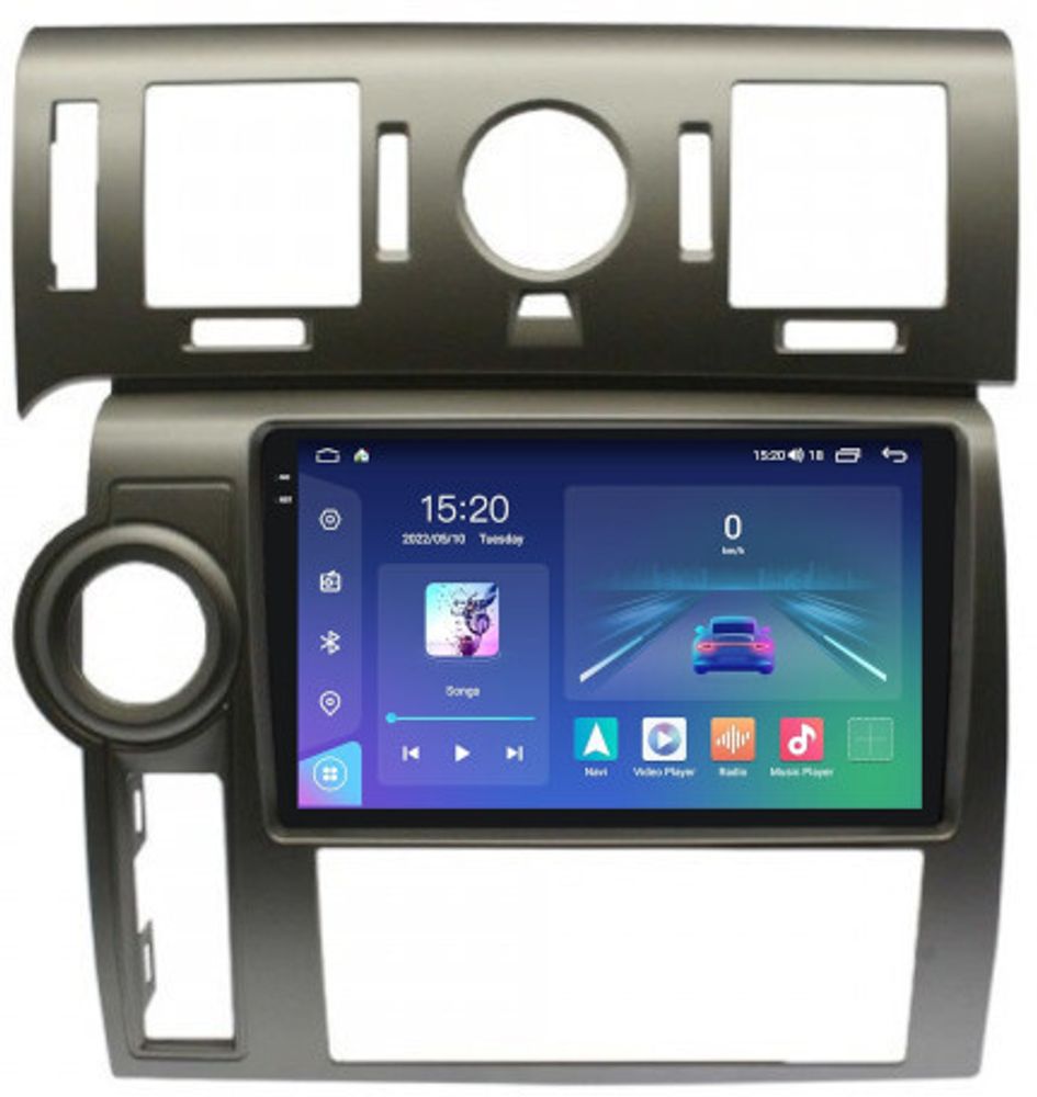 Магнитола для Hummer H2 2002-2009 - Parafar PF040U2K на Android 13, QLED+2K, ТОП процессор, 8Гб+128Гб, CarPlay, 4G SIM-слот