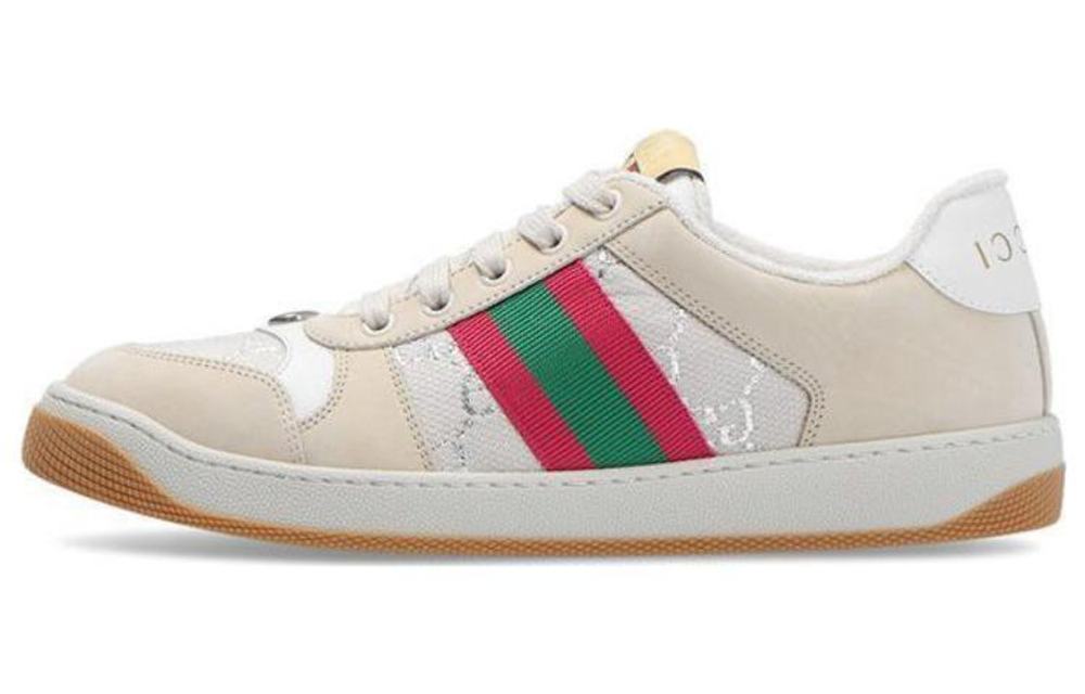 GUCCI Gucci Screener gg Enamel Color Matching Fashion Sneakers Women's Pink Green #Gift Recommendation