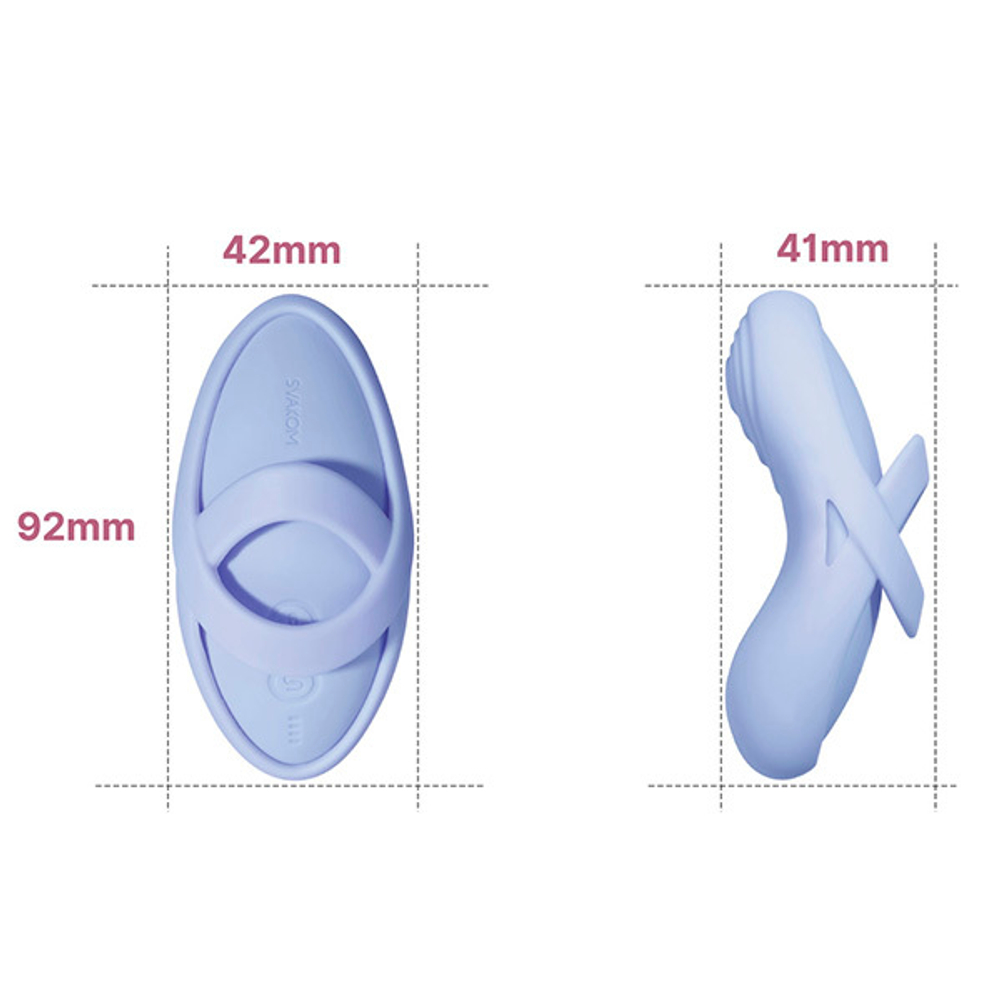 Голубой вибростимулятор на пальцы с функцией нагрева Svakom Echo 2 Flexible Finger Vibrator SC511B-SB