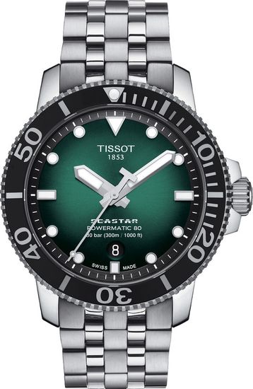 full image Tissot T120.407.11.091.01 мужские автоматические часы Tissot Seastar 660/1000 Powermatic 80