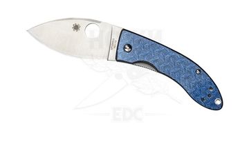 Складной нож Spyderco Lil Lum Blue Nishijin 205GFBLP c клинком из стали VG-10, рукоять Nishijin Glass Fiber