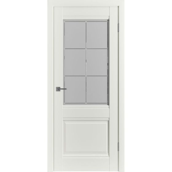 Купить Межкомнатная дверь экошпон VFD Emalex EC 2 Midwhite остеклённая