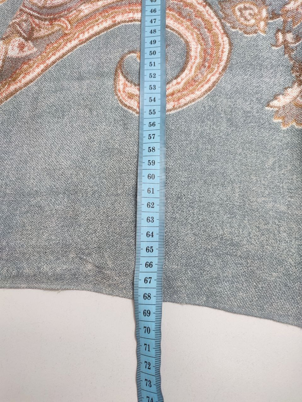 Шарф серый шерстяной